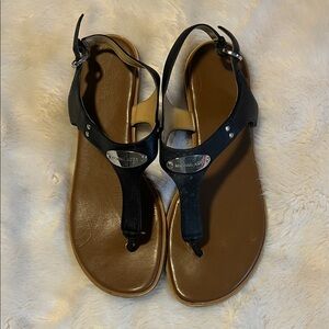 Michael Kors Black and Brown Sandals